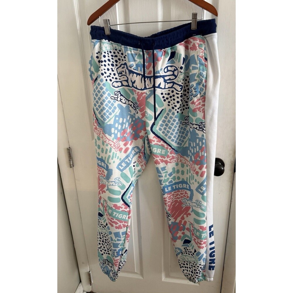 Le TIGRE Men's Size 2XL Jogger Pants Sweatpants Bright Colors
